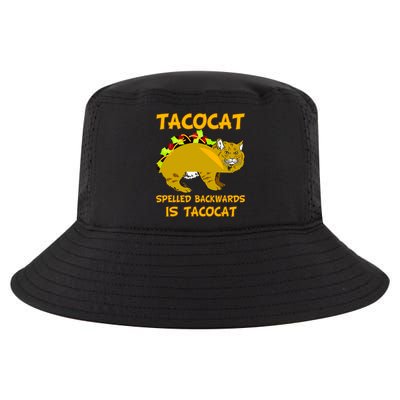 Tacocat Spelled Backwards Funny Cat Cool Comfort Performance Bucket Hat