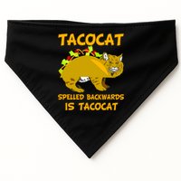 Tacocat Spelled Backwards Funny Cat USA-Made Doggie Bandana