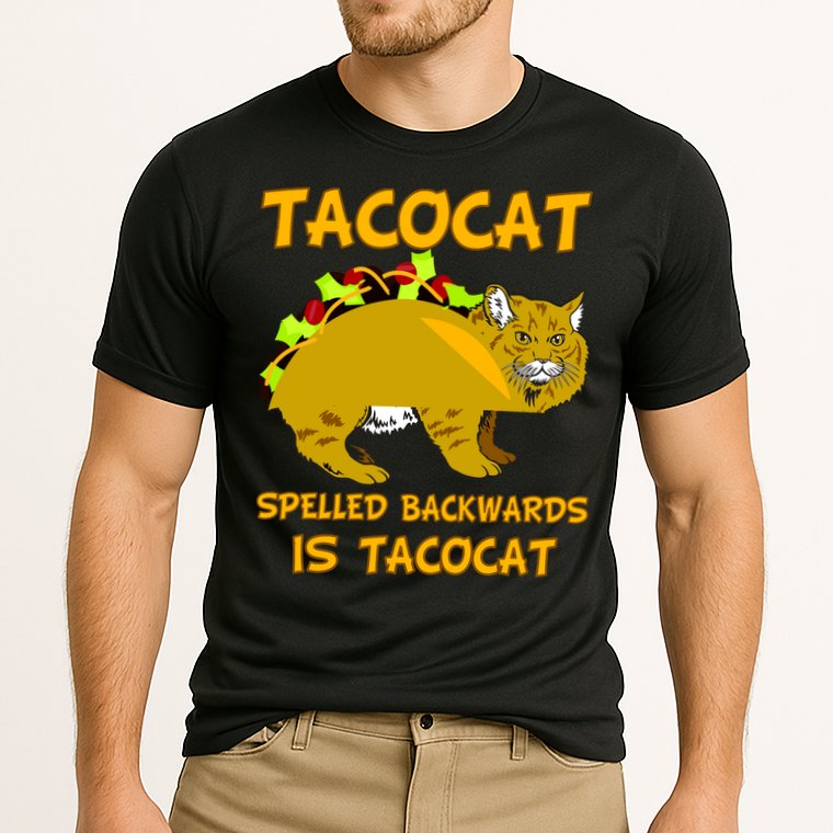 Tacocat Spelled Backwards Funny Cat Performance Shirt
