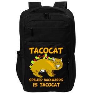 Tacocat Spelled Backwards Funny Cat Impact Tech Backpack