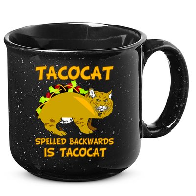 Tacocat Spelled Backwards Funny Cat 15oz Campfire Ceramic Mug