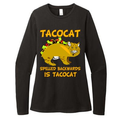 Tacocat Spelled Backwards Funny Cat Womens CVC Long Sleeve Shirt