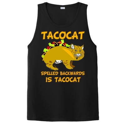 Tacocat Spelled Backwards Funny Cat PosiCharge Competitor Tank