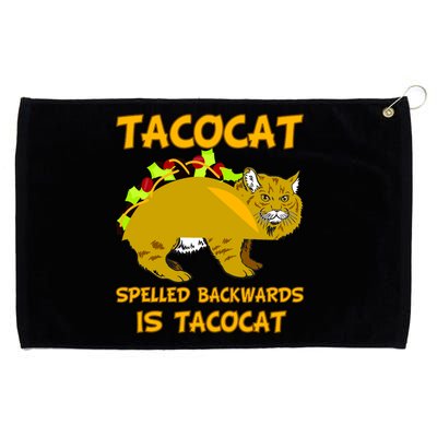 Tacocat Spelled Backwards Funny Cat Grommeted Golf Towel