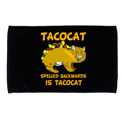 Tacocat Spelled Backwards Funny Cat Microfiber Hand Towel