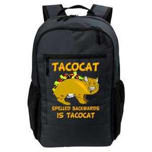 Tacocat Spelled Backwards Funny Cat Daily Commute Backpack