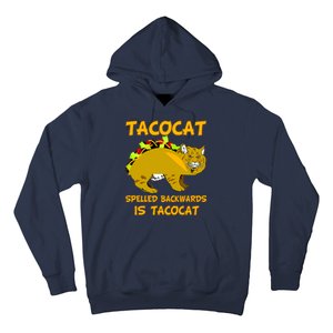 Tacocat Spelled Backwards Funny Cat Hoodie