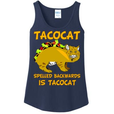 Tacocat Spelled Backwards Funny Cat Ladies Essential Tank