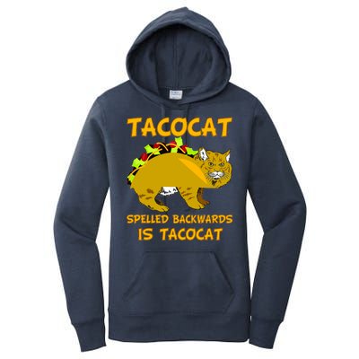 Tacocat Spelled Backwards Funny Cat Women's Pullover Hoodie