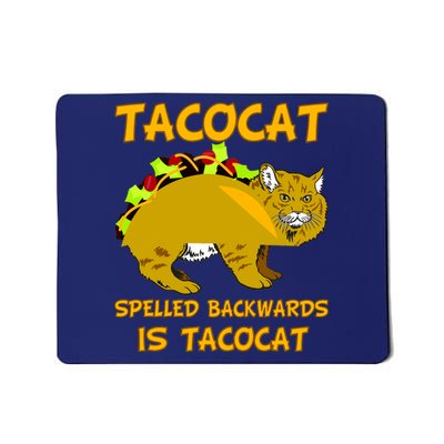 Tacocat Spelled Backwards Funny Cat Mousepad