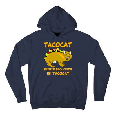 Tacocat Spelled Backwards Funny Cat Tall Hoodie