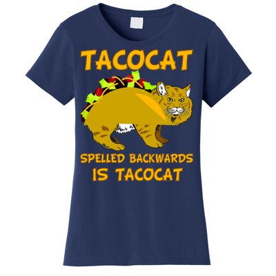 Tacocat Spelled Backwards Funny Cat Women's T-Shirt