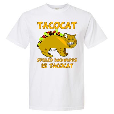 Tacocat Spelled Backwards Funny Cat Garment-Dyed Heavyweight T-Shirt