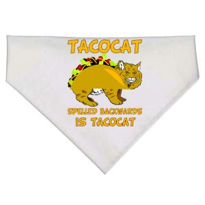 Tacocat Spelled Backwards Funny Cat USA-Made Doggie Bandana