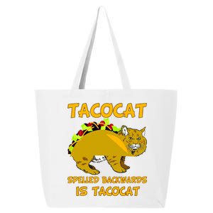 Tacocat Spelled Backwards Funny Cat 25L Jumbo Tote