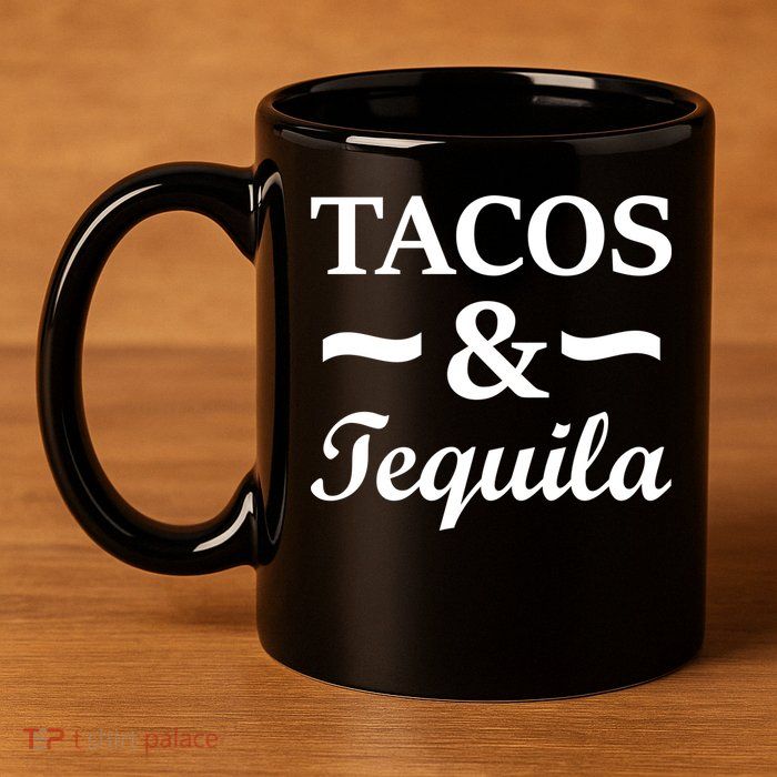 Tacos & Tequila 11oz C Handle Ceramic Mug
