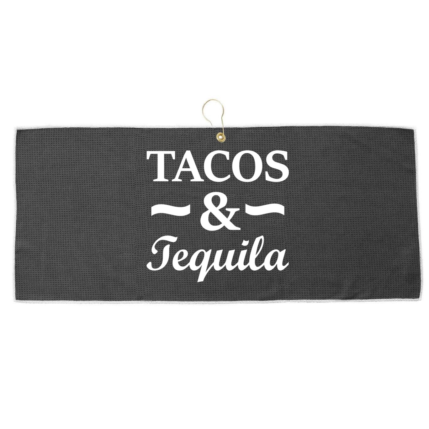 Tacos & Tequila Large Microfiber Waffle Golf Towel