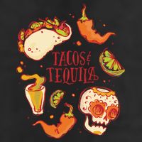 Tacos & Tequila Mexican 7 Panel Mesh Trucker Snapback Hat