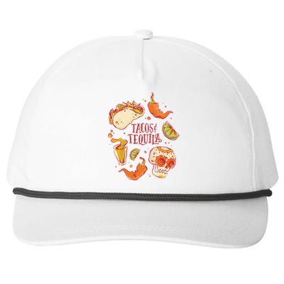 Tacos & Tequila Mexican Snapback Five-Panel Rope Hat