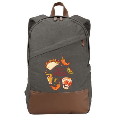 Tacos & Tequila Mexican Cotton Canvas Backpack