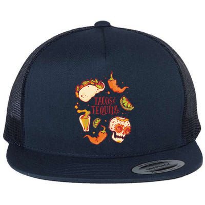 Tacos & Tequila Mexican Flat Bill Trucker Hat