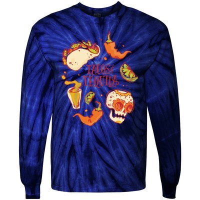 Tacos & Tequila Mexican Tie-Dye Long Sleeve Shirt