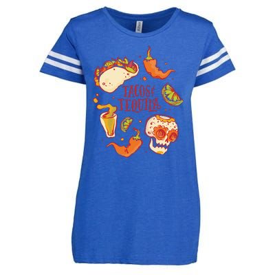 Tacos & Tequila Mexican Enza Ladies Jersey Football T-Shirt