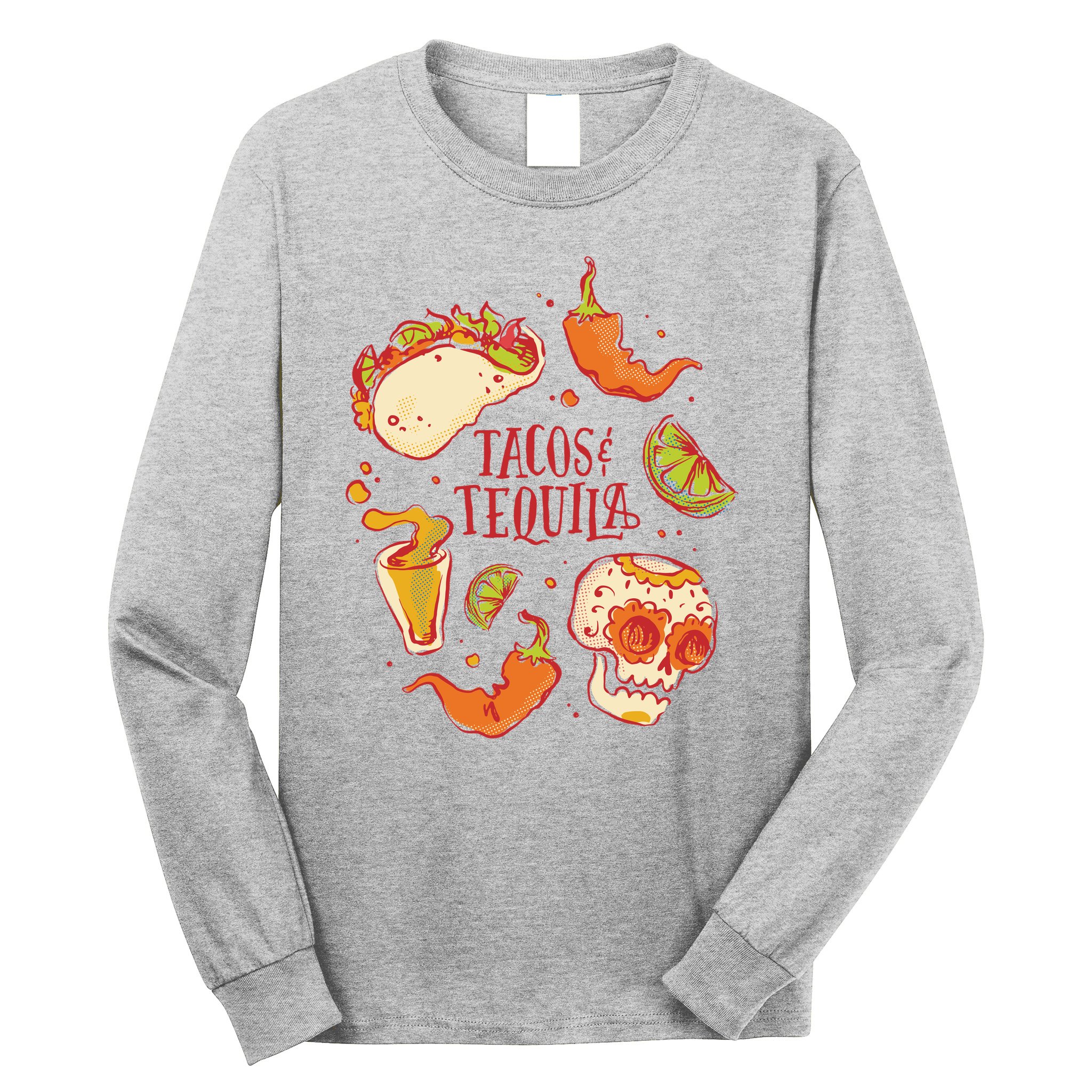 Tacos & Tequila Mexican Long Sleeve Shirt
