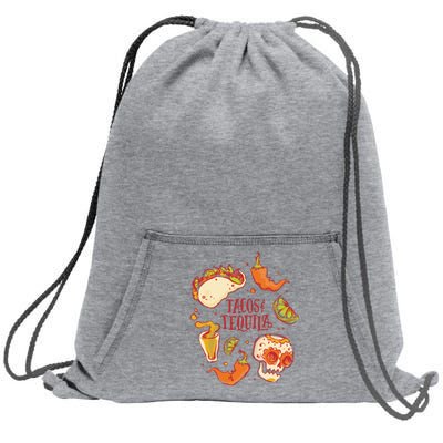 Tacos & Tequila Mexican Sweatshirt Cinch Pack Bag