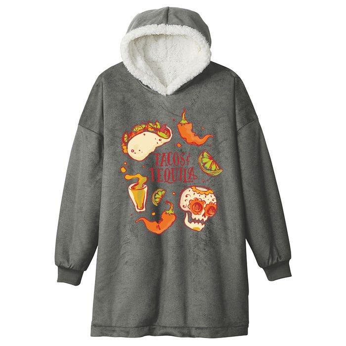 Tacos & Tequila Mexican Hooded Wearable Blanket