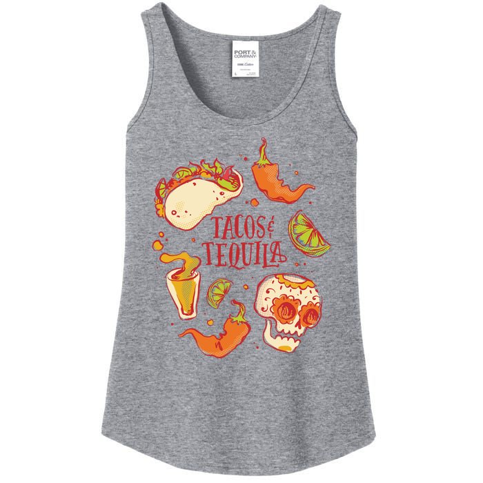 Tacos & Tequila Mexican Ladies Essential Tank