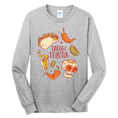 Tacos & Tequila Mexican Tall Long Sleeve T-Shirt