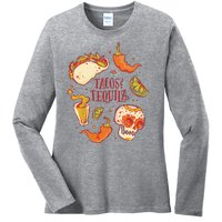 Tacos & Tequila Mexican Ladies Long Sleeve Shirt