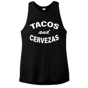 Tacos And Cervezas Ladies PosiCharge Tri-Blend Wicking Tank