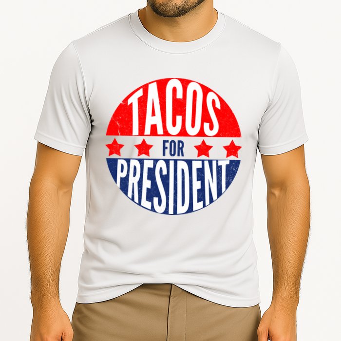Tacos For President Cooling Performance Crew T-Shirt