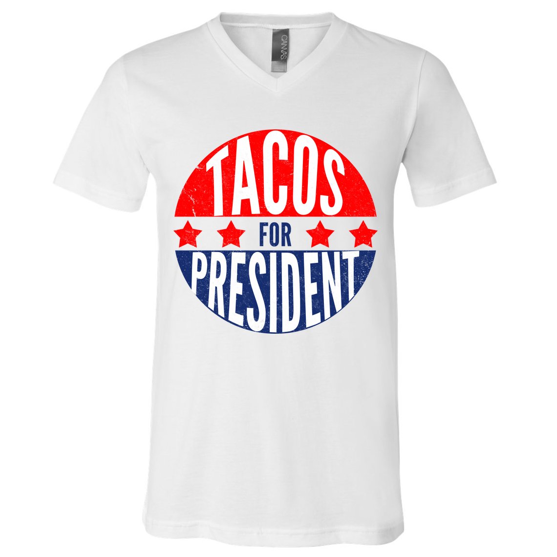 Tacos For President V-Neck T-Shirt