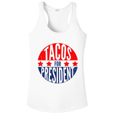 Tacos For President Ladies PosiCharge Competitor Racerback Tank