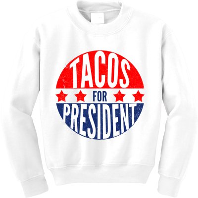 Tacos For President Kids Sweatshirt