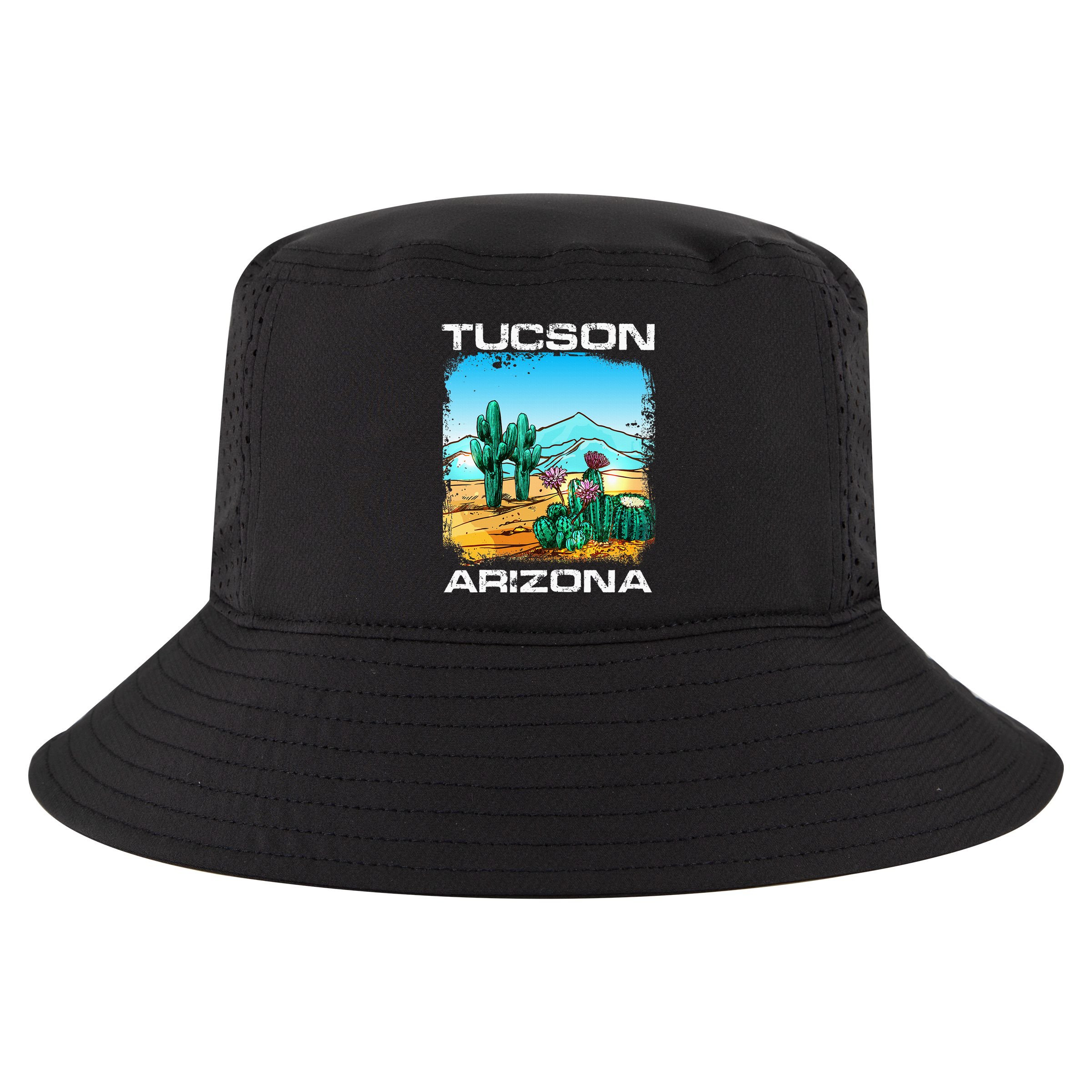 Tucson Arizona Desert Retro Cactus Cool Comfort Performance Bucket Hat