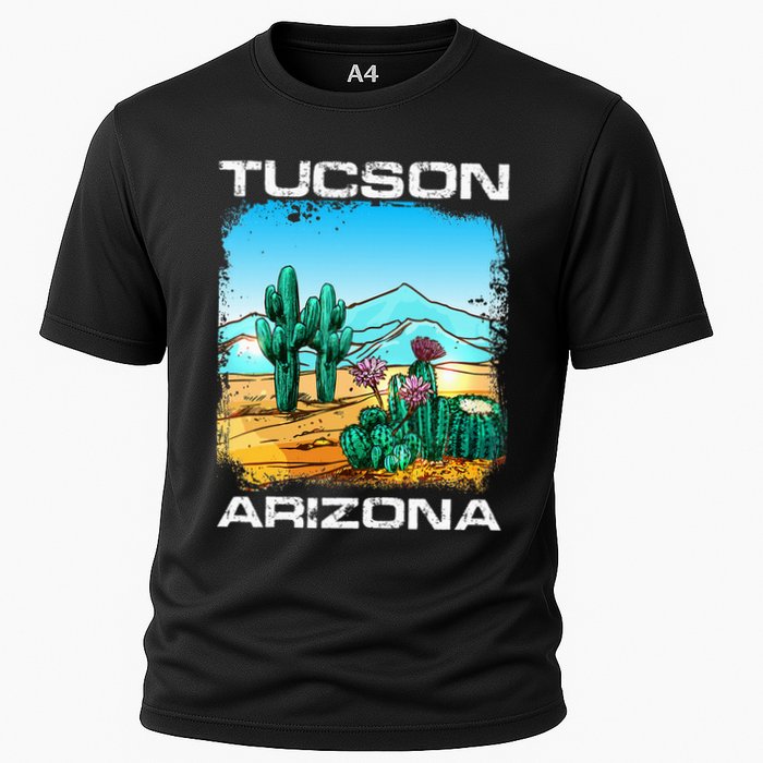 Tucson Arizona Desert Retro Cactus Performance Shirt