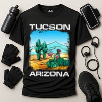 Tucson Arizona Desert Retro Cactus Performance Shirt