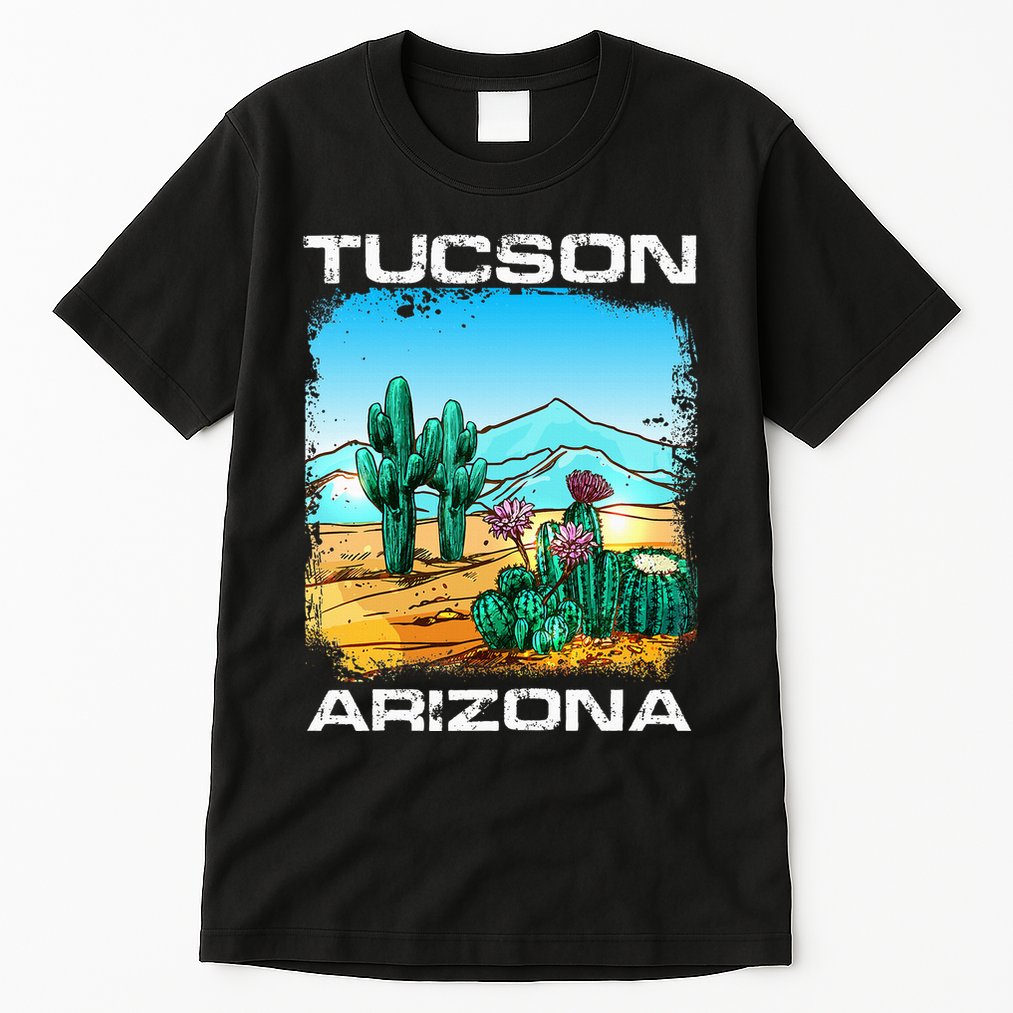 Tucson Arizona Desert Retro Cactus Tall T-Shirt