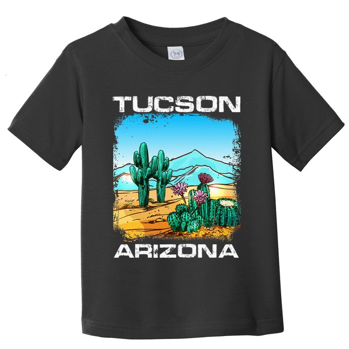 Tucson Arizona Desert Retro Cactus Toddler T-Shirt