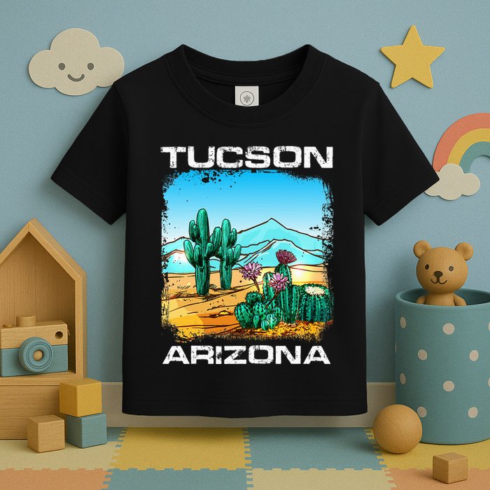 Tucson Arizona Desert Retro Cactus Toddler T-Shirt