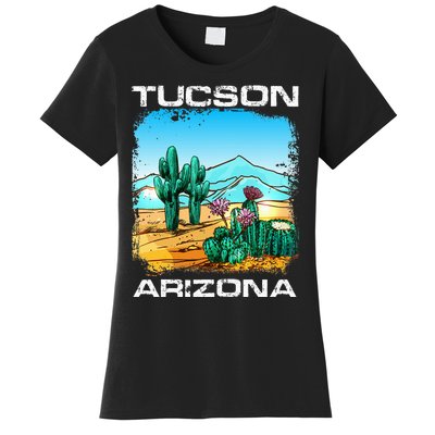 Tucson Arizona Desert Retro Cactus Women's T-Shirt