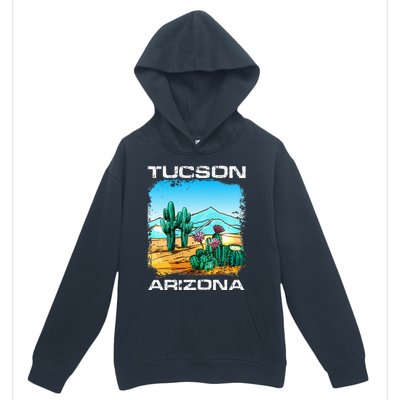 Tucson Arizona Desert Retro Cactus Urban Pullover Hoodie