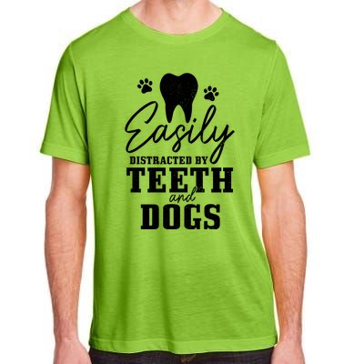 Teeth And Dogs Dentist Dental Student Assistant Hygienist Gift Adult ChromaSoft Performance T-Shirt