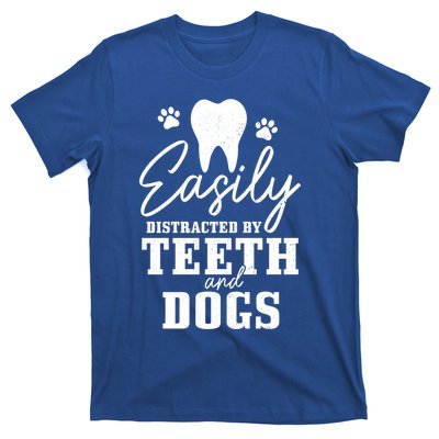 Teeth And Dogs Dentist Dental Student Assistant Hygienist Gift T-Shirt