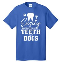 Teeth And Dogs Dentist Dental Student Assistant Hygienist Gift Tall T-Shirt