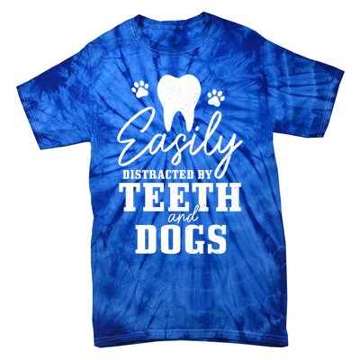 Teeth And Dogs Dentist Dental Student Assistant Hygienist Gift Tie-Dye T-Shirt